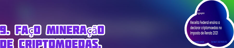 Declarar ganhos criptomoedas