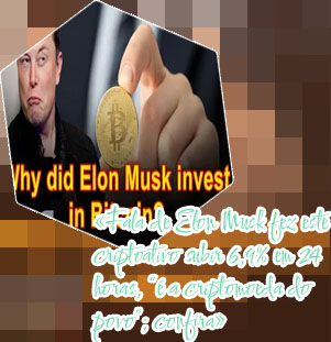 Elon musk investe em bitcoin